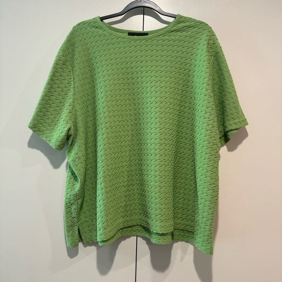 Sag Harbor Tops - 5/25 Women’s Plus Size Short Sleeve Blouse with Textured Details